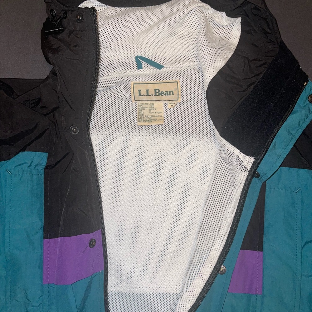 L.L. Bean Teal and Purple Jacket